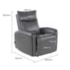 Venezia One Seater Motorized Leather Recliner in Smoke Grey Colour