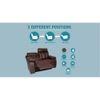 Magna Leatherette Two Seater Manual Recliner in Brown Colour