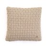 Kelly Knit Stone Cotton Cushion Cover 16X16  Inches