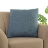 Totit Steel Blue Cotton Knitted Cushion Cover 50X50 Cm