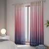 Stoa Paris Sheer Ombre Printed Long Door Curtain, Aesthetic Curtain with  Light Filtering Balcony,  Set of 1 Parda, Rose Tint Horizon - Red