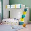 Pattern Dreams Bunk Bed with Storage in White Colour BKBB021