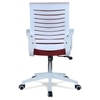Mmarveal Mid Back Ergonomic Chair in Red Colour