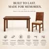 Globally Indian Aarya Solid Sheesham Wood 6 Seater Dining Table Set 6 Chairs Beige