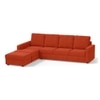 Apollo Sofa (Colour : Lava, Cushion : Soft, Back Type : High Back, Seating Capacity : Left Aligned 3 Seater + Left Aligned Chaise + Ottoman)