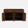 Sheesham Wood 4 Door 4 Drawer Sideboard in Provincial Teak Finish