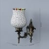 Devansh Metal Electric Wall Light in Antique Gold Colour with Multi Shade Count of 1 Light