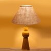 Devansh Beige Jute Table Lamp With  Wood Natural Base(10X18 Inches)-34