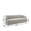 Stylishsimplicity Wood 3 Seater With Upholstery Non Storage Sofa In Beige Colour