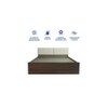 Kosha Engineered Wood Queen Size Bed In Walnut Finish