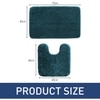 Luxe Home Polyester Newman Contour Bath Mat Set of 2 (Teal 45x75 cm & 40x45)