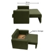 Baruna 1 Seater Velvet Pull Out Sofa Cum Bed with Storage In Green Color
