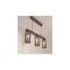 Casa 3 Series Brown Solid Wood Cluster Hanging Light