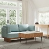 Anish Solid Wood Two Seater Sofa in Blue Colour