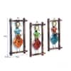 Desert Art Metal Handpainted Lady Musician Doll Wall Hanging Set of 3