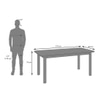Dane Solid Wood 6 Seater Dining Table In Danish Walnut Finish