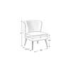 Crimson Fabric Accent Chair in Navy Blue Colour