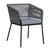 Bostan Outdoor Accent Patio Weaving Chair Gun Metal in Grey