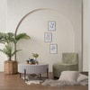 Scandinavian Ozzy Round Coffee Table Matte Black Finish