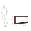 DCanape Spin 1 Engineering Wood Shoe Rack Dark Acacia Frosty White Finish
