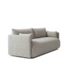 Cozychic Wood 3 Seater With Upholstery Non Storage Sofa In Grey Colour