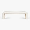 Kaba Upholstered Bench in Off White Colour