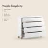 Oslo Engineered Wood Chest of 8 Drawers in White Finish