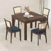 Brighton Square 4 Seater Dining Table With Reed Dining Chair Set