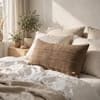 Cairo Toasted Coconut Cotton Knitted Decorative Cushion Cover 12 x 20 Inches
