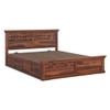 Prashiv Sheesham Wood King Size Bed In Honey Oak Finish With Hydraulic Storage (72 x 78 inches)