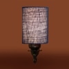 Devansh Metal Electric Wall Light in Antique Gold Colour with Blue Shade Count of 1 Light