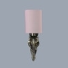 Devansh Metal Electric Wall Light in Antique Gold Colour with Grey Shade Count of 1 Light