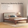 Florence Solid Wood King Size Non Storage Bed In Teak Finish