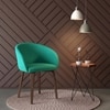 Meryl Engineered Wood Lounge Chair in Aqua Blue Colour