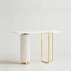 Royal Metal Console Table in White & Gold Colour