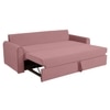 Clevam 3 Seater Pull Out Sofa cum Bed  in Peach Colour