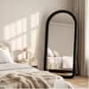 The Artment Unbreakable Black Arch Puff Floor Mirror (160 x 50) cm