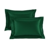 Stoa Paris Satin Pillow Covers,  Premium Plain Pillow Cover Set of 2, 68L x 45W cms - Emerald Green