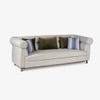 Solace Solid Wood Three Seater Sofa in Grey Colour