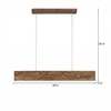 Synergy 48 Brown Solid Wood Single Hanging Light
