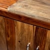 Dublin Sheesham Wood Minimalist Sideboard in Teak Finish