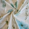 White Floral 400 TC Cotton Flat Super King Size Bedsheet With 2 Pilllow Covers From Threads