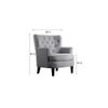Brogen Fabric Accent Chair in Purple Colour