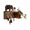 Preston Wooden Wall Shelf Organiser With Key Holders