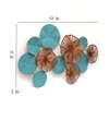W-Blue Abstract Metal Wall Decor in Multicolor Set of 1