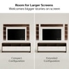 Bluewud Mannsae Plus Engineered Wood Tvcabinet In Brown Maple & White Finish