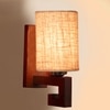 Devansh Solid Wood Electric Wall Light in Beige Colour with Beige Shade Count of 1 Light