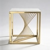 Swirling Metal Side Table in Gold Colour