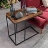 Harlequin Solid Wood Side Table in Honey Oak Finish