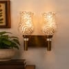 Devansh Metal Electric Wall Light in Gold Colour with Multi Shade Count of 1 Light